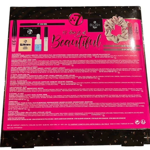 NEW W7 Advent Makeup Calendar, 12 Items In Package Black - Picture 4 of 8